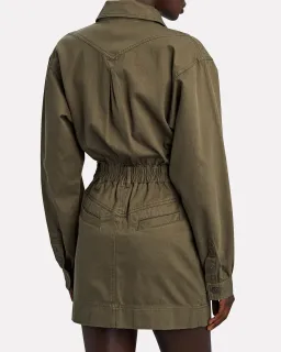 Shona Joy Chiara Utility Mini Dress Khaki Size 10 for rent on The Volte - image 3