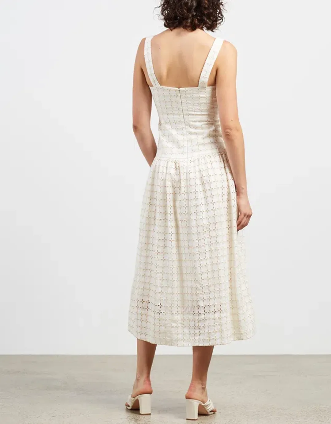Shona Joy Penelope Midi Dress Cream Size 12 for rent on The Volte - main image