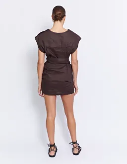 Preiffer Vito Linen Dress Brown Size 14 for rent on The Volte - image 3