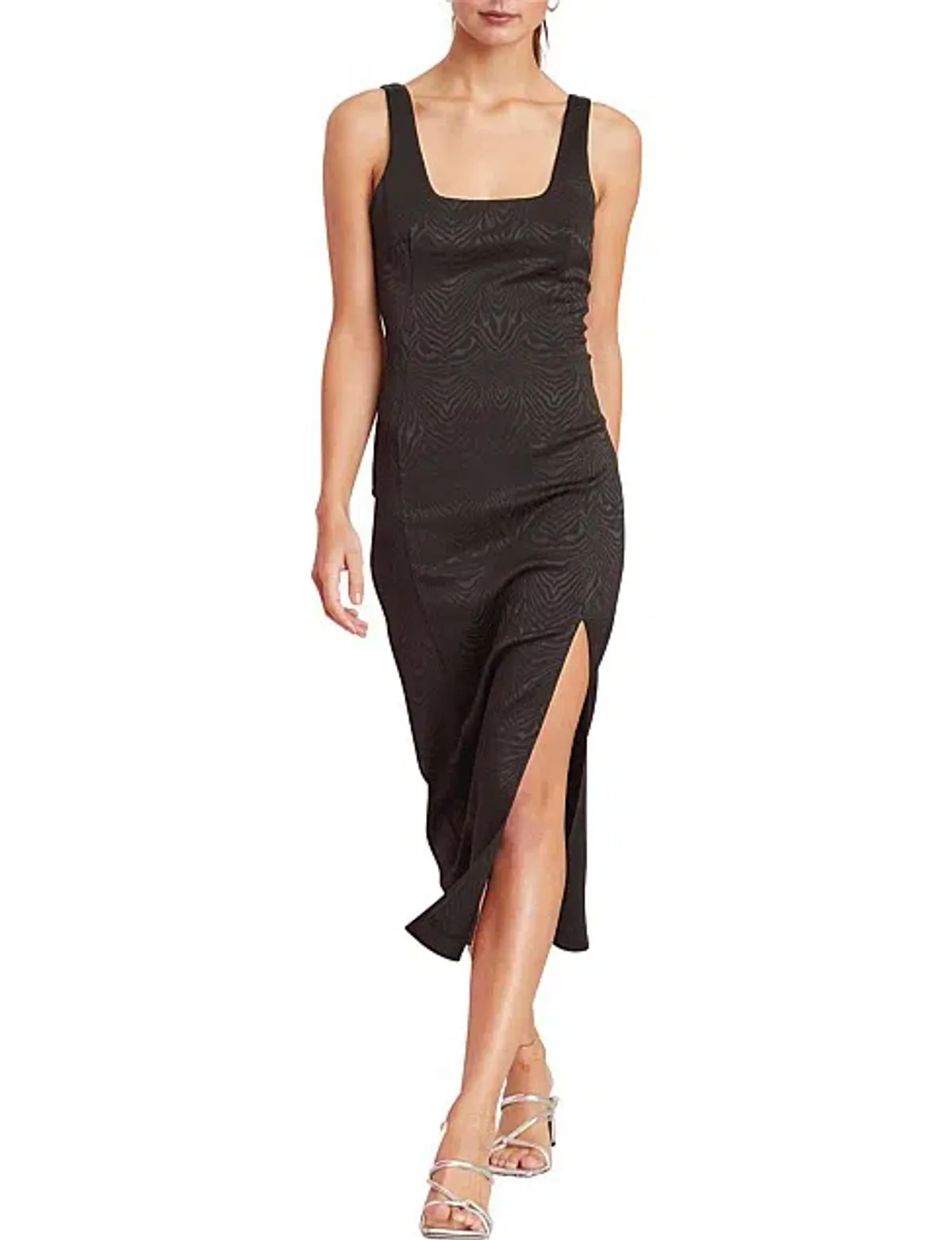 Bec & Bridge Ze'bre Midi Dress Black Size AU 6 - Image 1