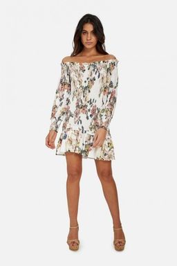 Sheike fifi shirred floral mini size 8 for rent on The Volte - image 3