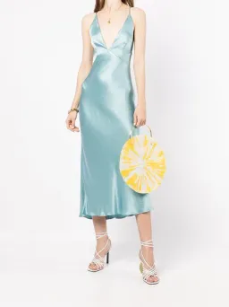 BEC & BRIDGE DUCK EGG VALENTINA MIDI DRESS - SIZE 8 AU/4 US (RRP $260) for rent on The Volte - image 1