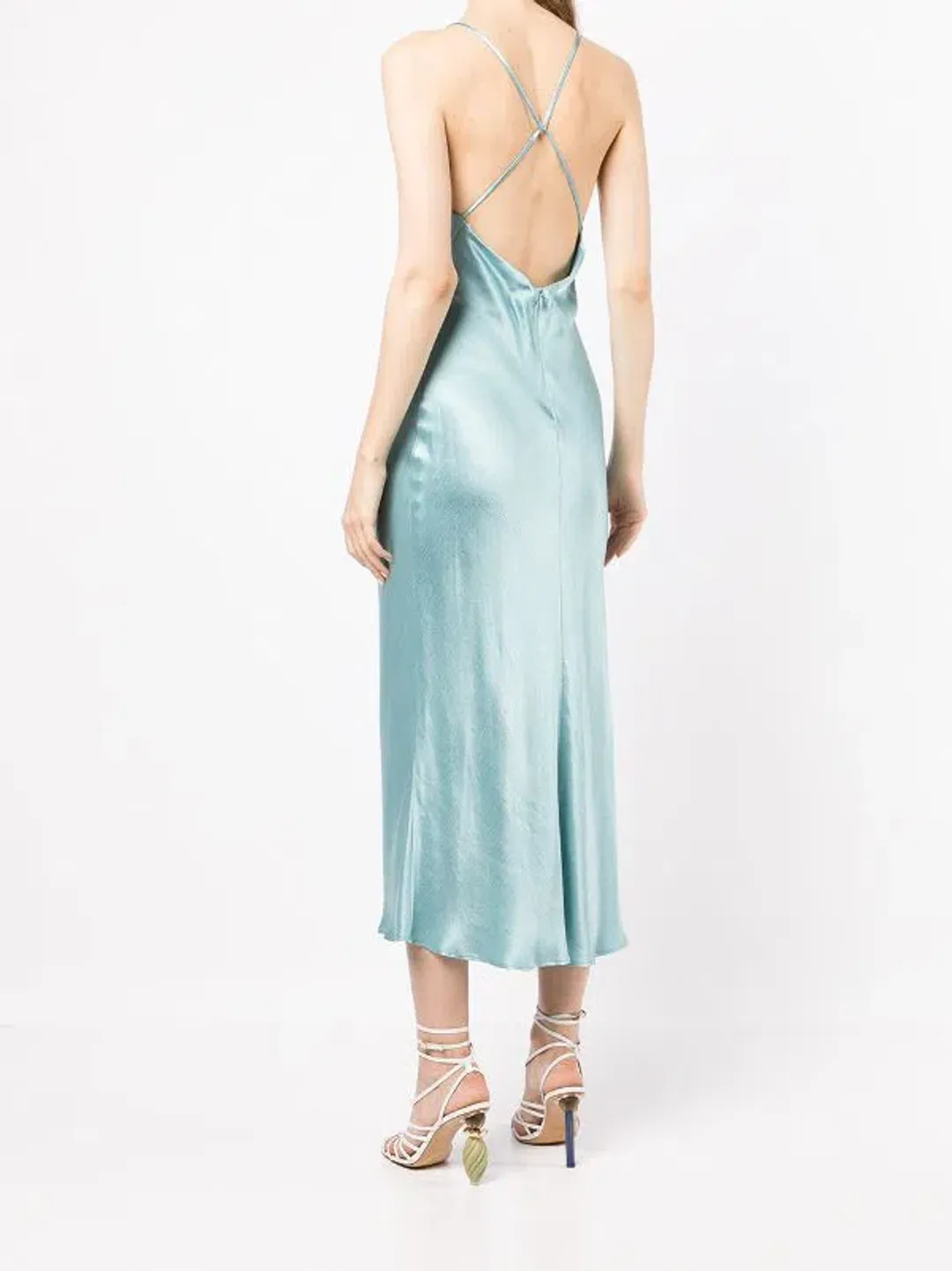BEC & BRIDGE DUCK EGG VALENTINA MIDI DRESS - SIZE 8 AU/4 US (RRP $260) for rent on The Volte - main image