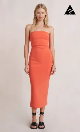 Bec & Bridge Cecily Midi Dress Blood Orange Size 6 for rent on The Volte - image 2