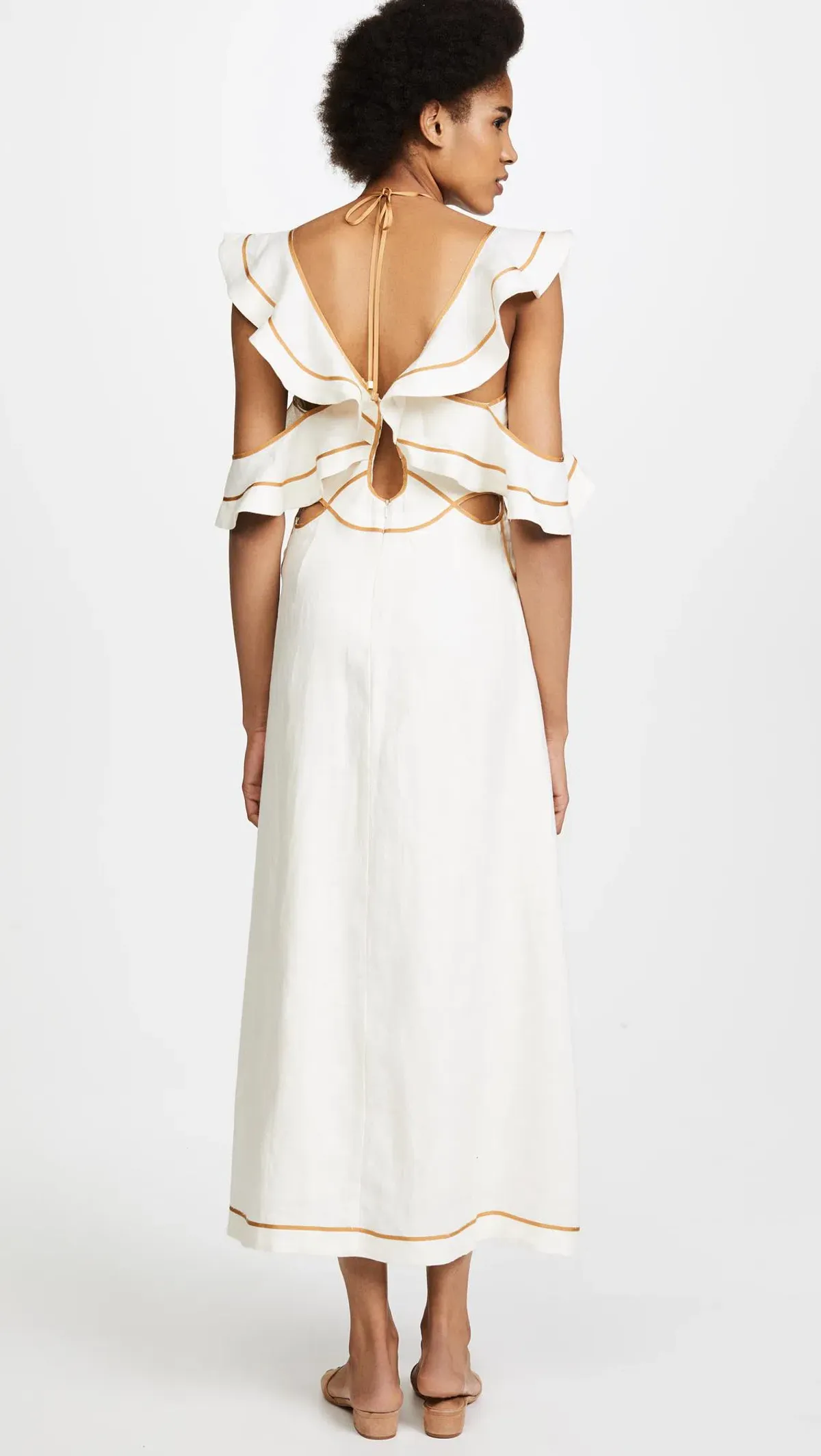 Zimmermann Painted Heart Flutter Dress Cream Size 1 / AU 10 - Image 3