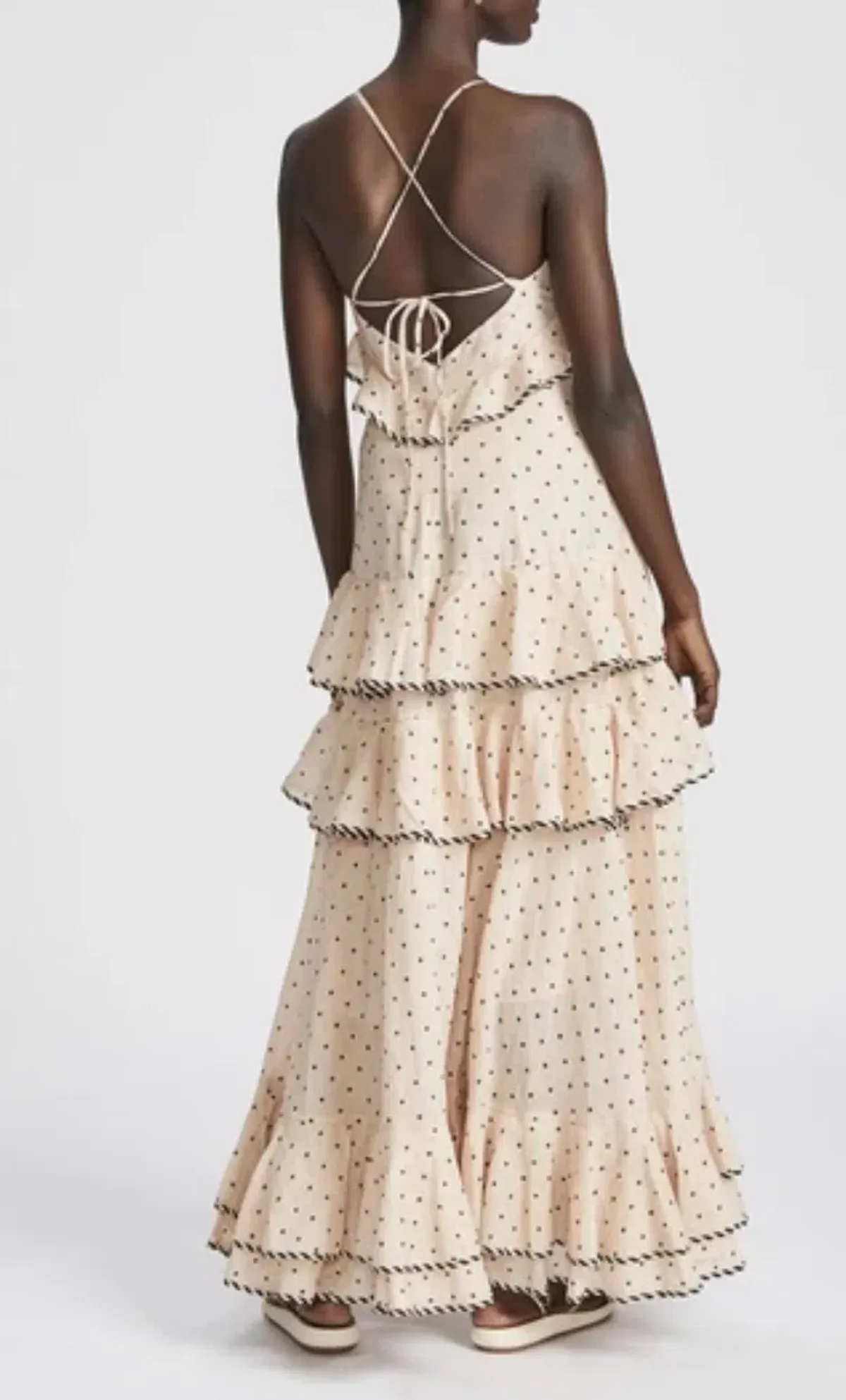 Alemais Ruffle Tiered Maxi Polka Dot Dress Print Size 6 - Image 2