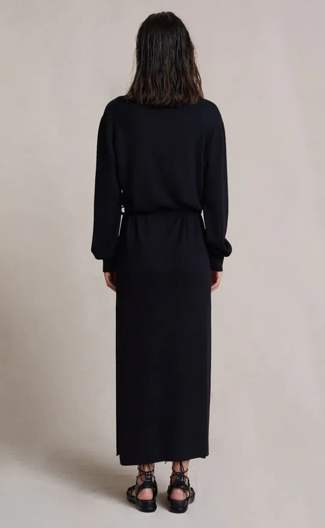 Bec and Bridge Liam Knit Polo Dress Black Size 8 for rent on The Volte - main image