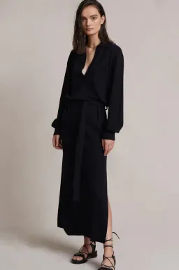 Bec and Bridge Liam Knit Polo Dress Black Size 8 for rent on The Volte - image 1