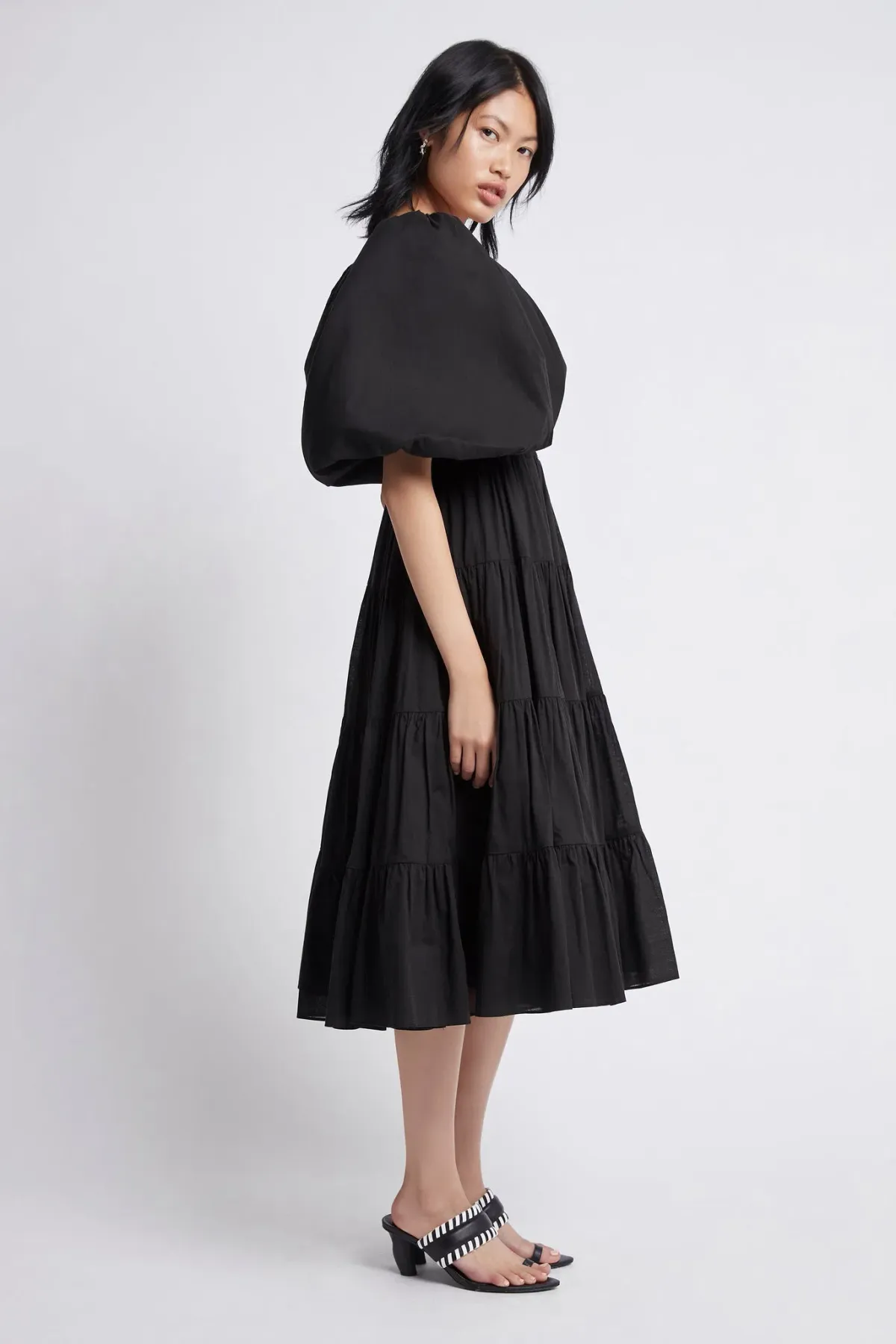 Aje Cherished Midi Dress Black Size 6 - Image 2