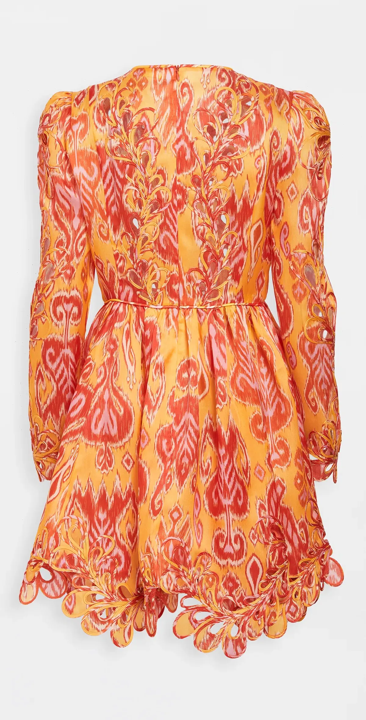 Zimmermann Brightside Rouleaux Mini Dress Gold Ikat Size 0 - Image 4