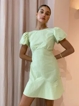 Sir the Label Mason Panelled Mini Dress in Pistachio Green Size 8 for rent on The Volte - image 2