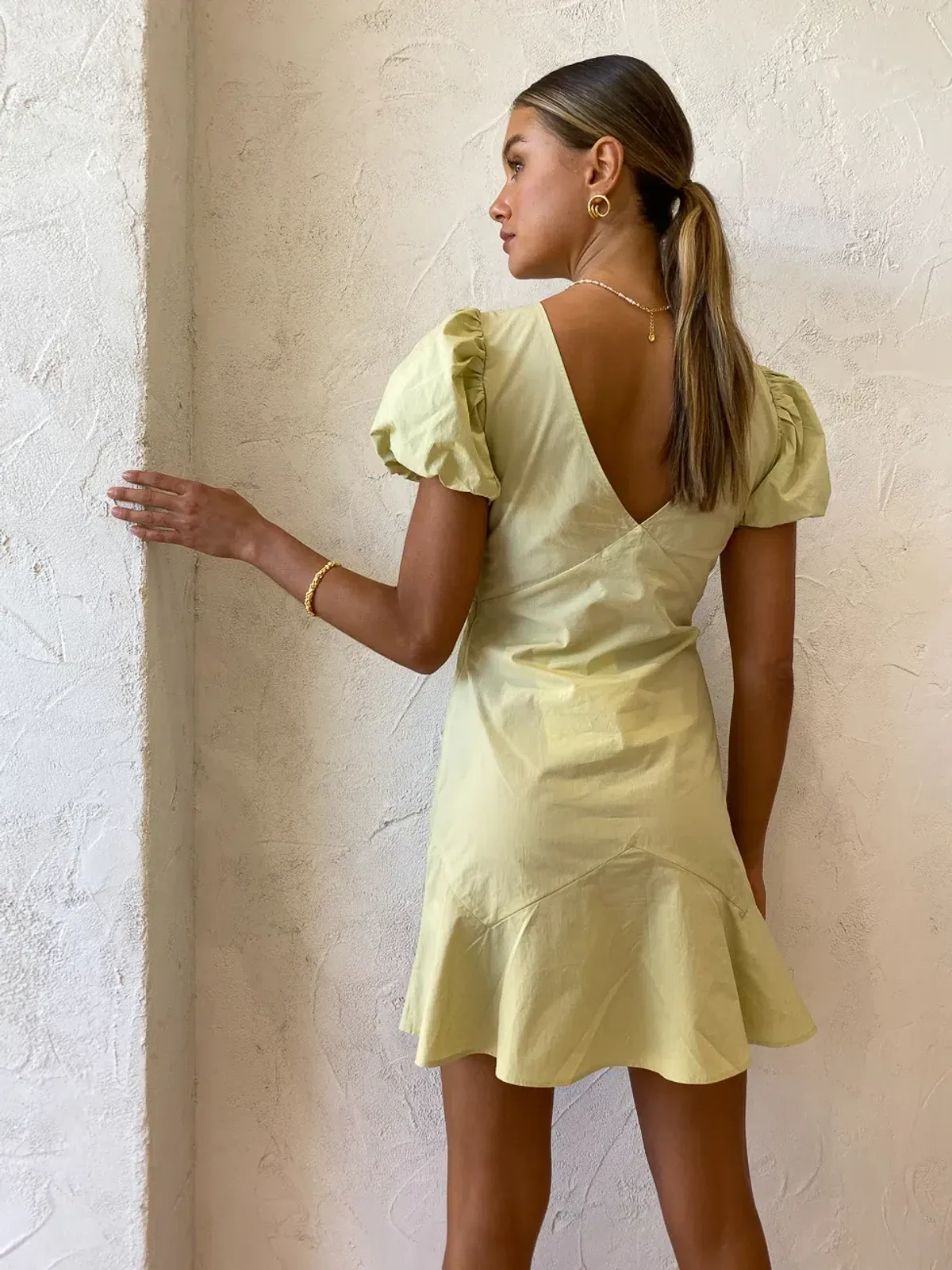 Sir the Label Mason Panelled Mini Dress in Pistachio Green Size 8 - Image 4
