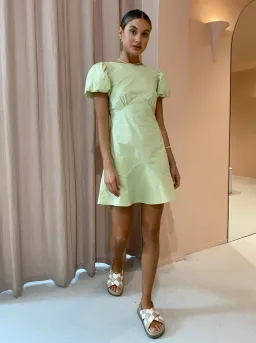 Sir the Label Mason Panelled Mini Dress in Pistachio Green Size 8 for rent on The Volte - image 1