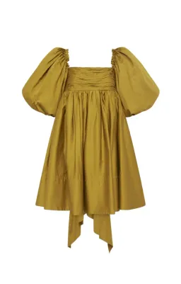 Aje Casabianca Puff Sleeve Dress Green Size 12 for rent on The Volte - image 4