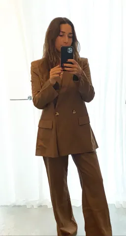 St. Agni Tailored Two-pIece Suit Brown Size 6/XS for rent on The Volte - image 1