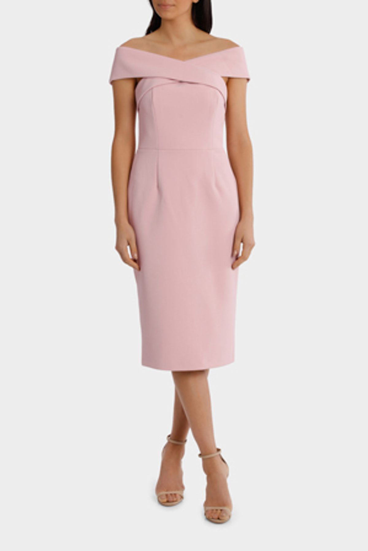 Wayne Cooper Cross Front Dress Rose Pink Size 16 - Image 1