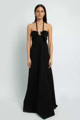 Christopher Esber Buckle Halter Neck Dress Black Size 6 for rent on The Volte - image 2