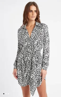 Kookai Elara Shirt Dress Multi Size 10 for rent on The Volte - image 2