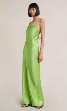Bec & Bridge The Dreamer Tie Back Maxi Dress Lime Green Size 10 for rent on The Volte - image 8