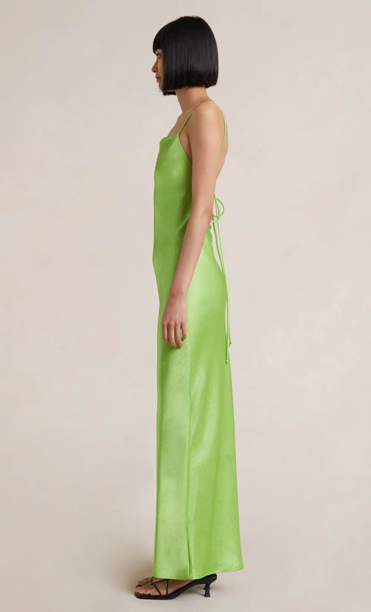 Bec & Bridge The Dreamer Tie Back Maxi Dress Lime Green Size 10 - Image 2