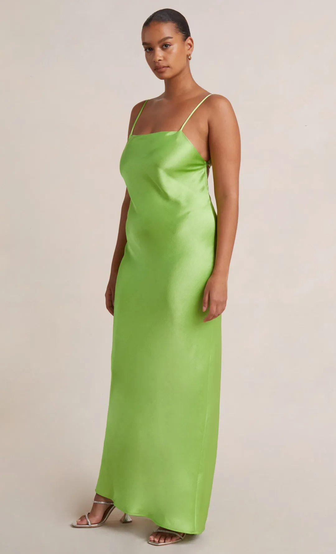 Bec & Bridge The Dreamer Tie Back Maxi Dress Lime Green Size 10 for rent on The Volte - main image