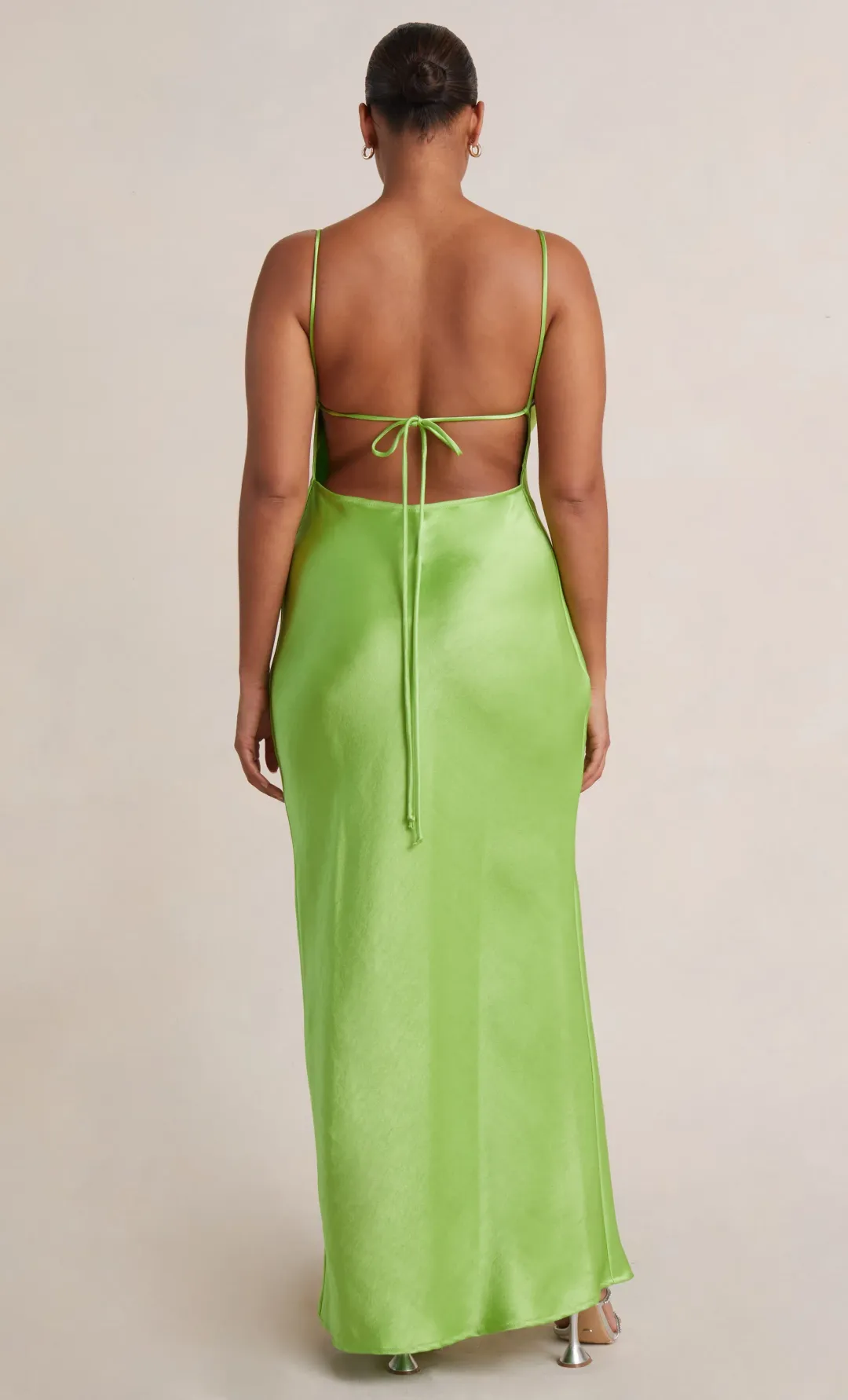 Bec & Bridge The Dreamer Tie Back Maxi Dress Lime Green Size 10 for rent on The Volte - main image