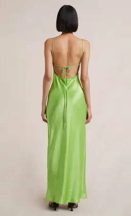 Bec & Bridge The Dreamer Tie Back Maxi Dress Lime Green Size 10 for rent on The Volte - image 3
