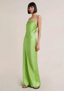 Bec & Bridge The Dreamer Tie Back Maxi Dress Lime Green Size 10 for rent on The Volte - image 1