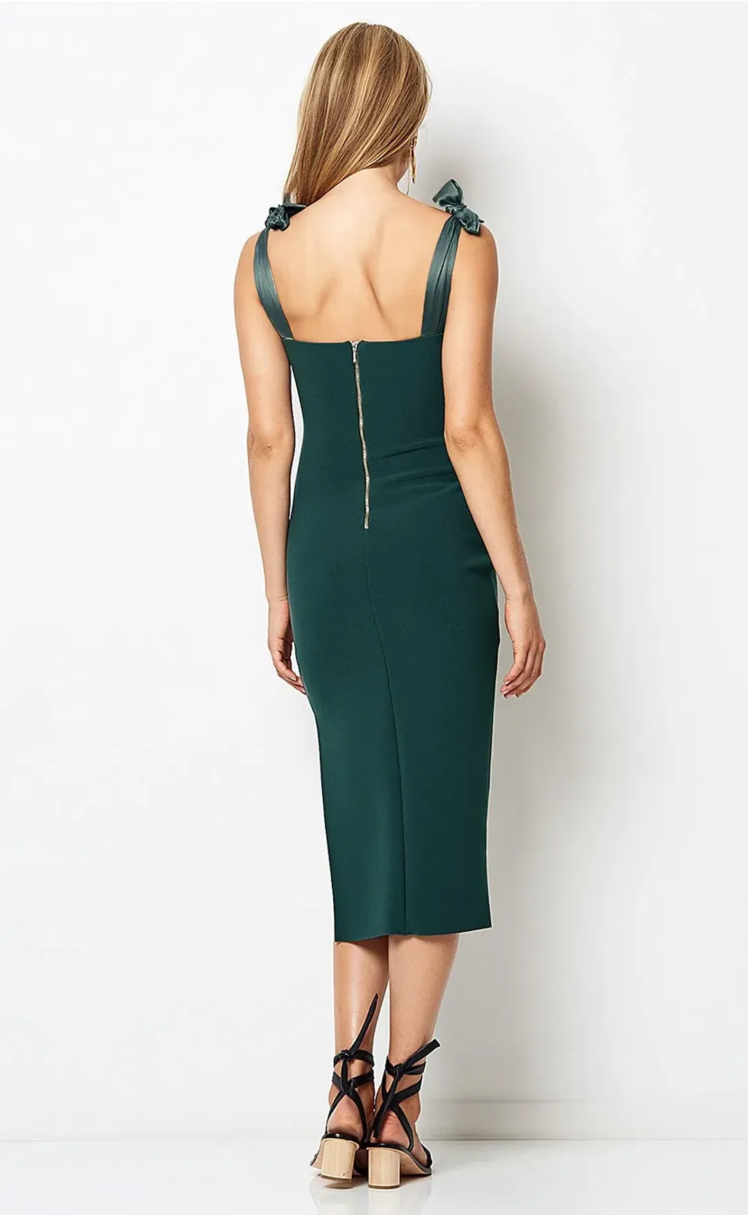 Bec & Bridge Tasha Cut Out Dress Green Size 8 for rent on The Volte - main image