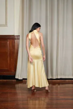 Acler Hillcrest Midi Dress Yellow Size 10 for rent on The Volte - image 5