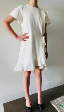 Rebecca Vallance Hamptons Swing Ruffle Dress White Size 6 for rent on The Volte - image 3