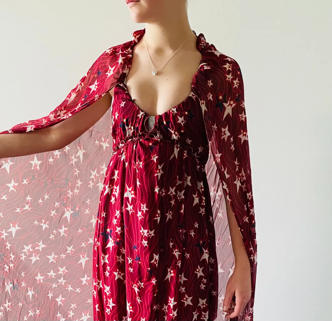 Tommy Hilfiger Star Maxi Dress Red Size 6 for rent on The Volte - main image