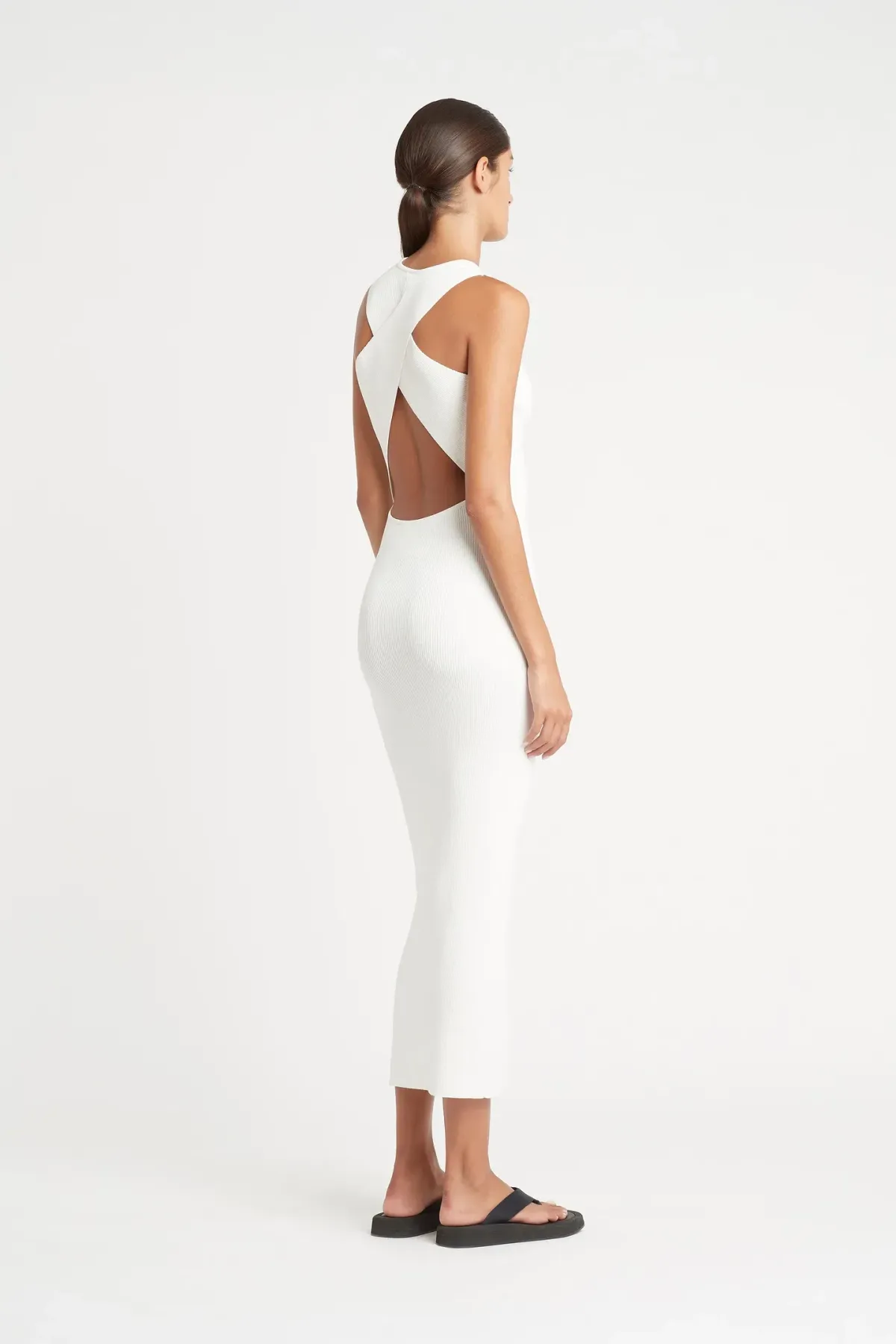 Sir the Label Celena Cross Back Dress White Size 8 - Image 2