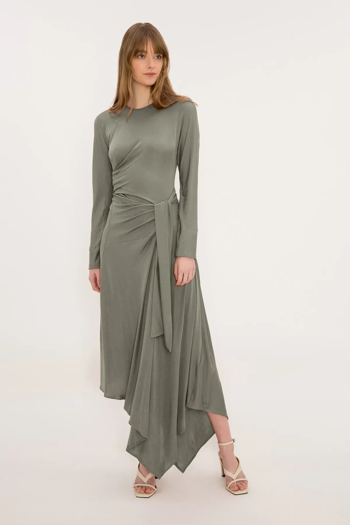 Bianca Spender Boheme Dress Sage Green Size 12 - Image 1