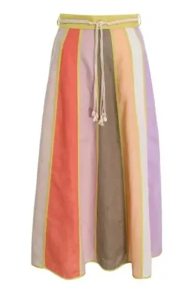 Zimmermann Lola Panelled Crop Top and Skirt Set Spliced Size 8 for rent on The Volte - image 5