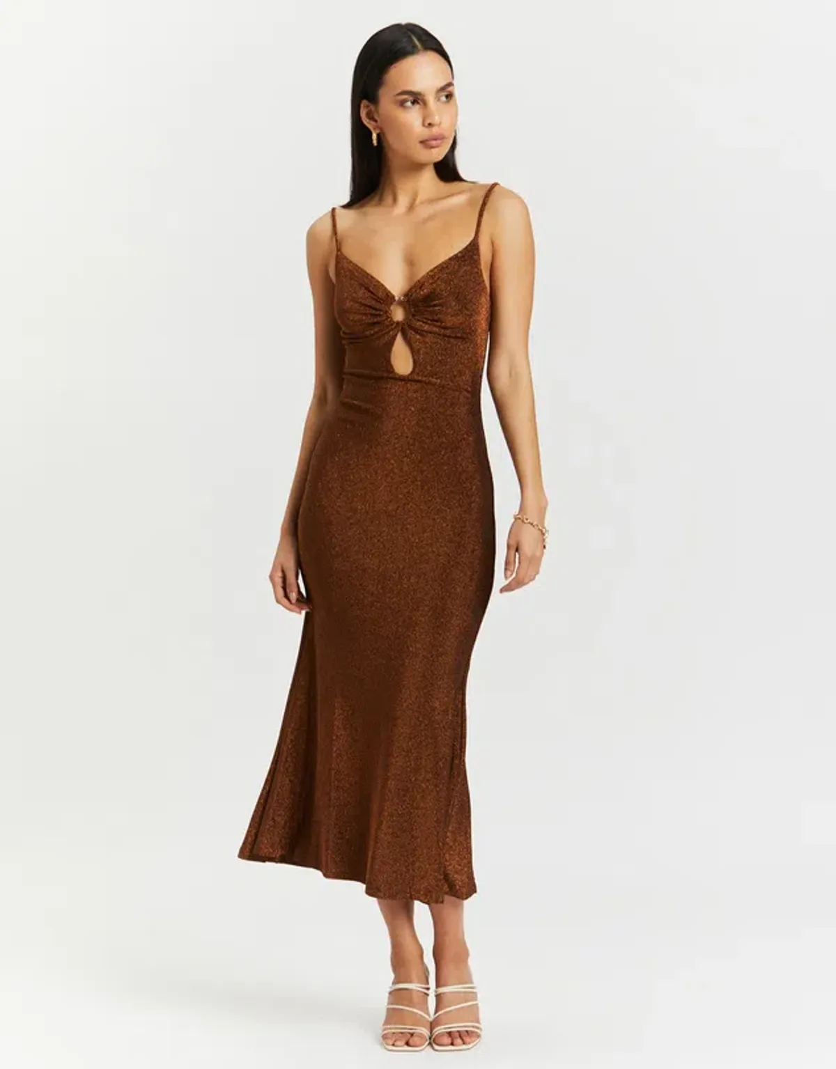 MISHA Josette Dress Brown Size 8/S - Image 1