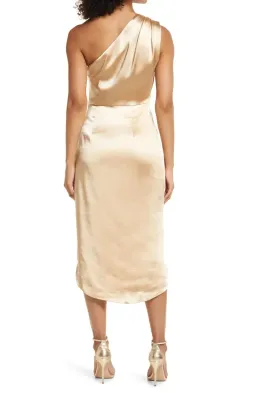 Elliatt Cassini One Shoulder Dress Gold Size 8 for rent on The Volte - image 2