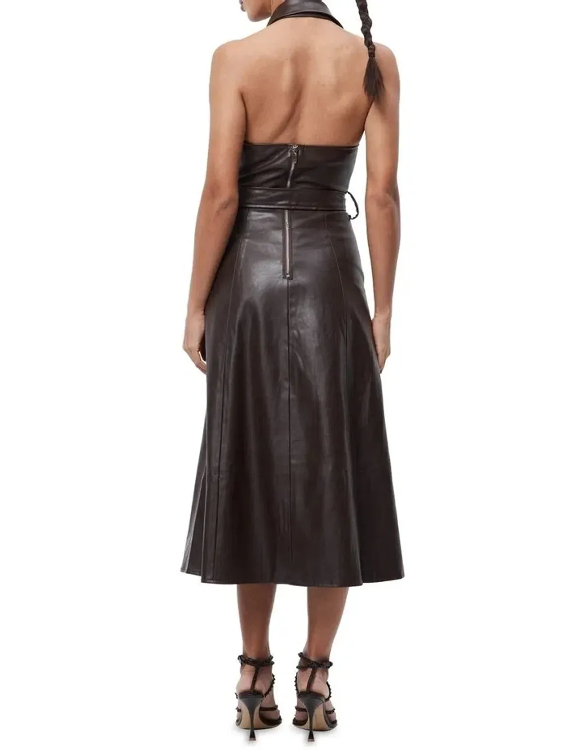 Mossman Opulence Maxi Dress Chocolate Size 14 - Image 3