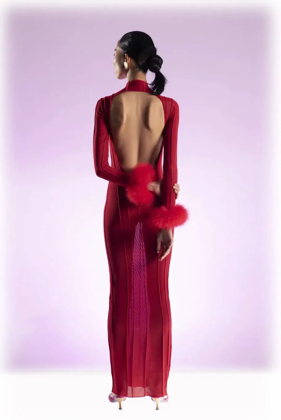Fancì Club Silky Dress Red Size S for rent on The Volte - main image