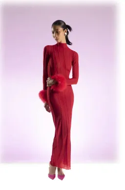 Fancì Club Silky Dress Red Size S for rent on The Volte - image 1