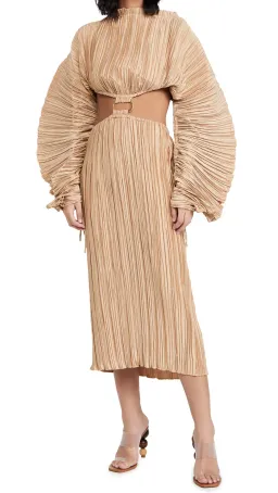 Cult Gaia Akilah Dress Brown Size 8 for rent on The Volte - image 1