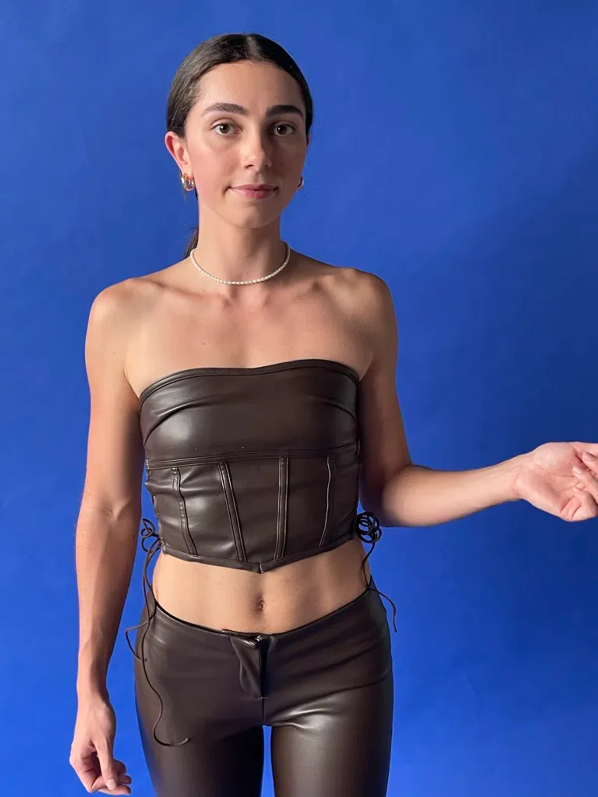 I.AM.GIA Vena Top & Estyn Pants Set Brown Size 6 - Image 3