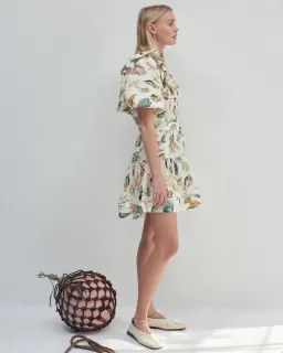 Alemais Wanda Frill Mini Dress Print Size 12 for rent on The Volte - image 2