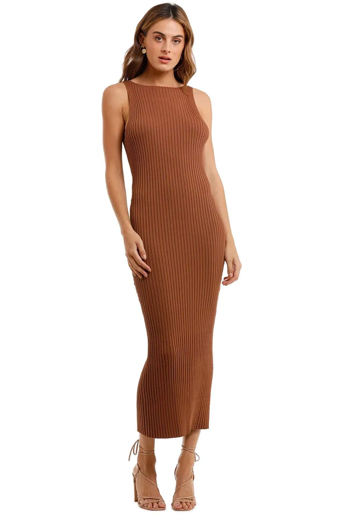 Bec & Bridge Déjà Vu Midi Dress Brown Size 6 - Image 1