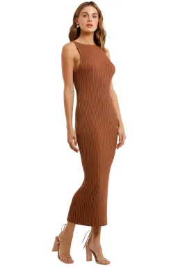Bec & Bridge Déjà Vu Midi Dress Brown Size 6 for rent on The Volte - image 2