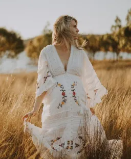 Fillyboo Charm Your Way Embroidered Maxi Dress White Size L for rent on The Volte - image 2