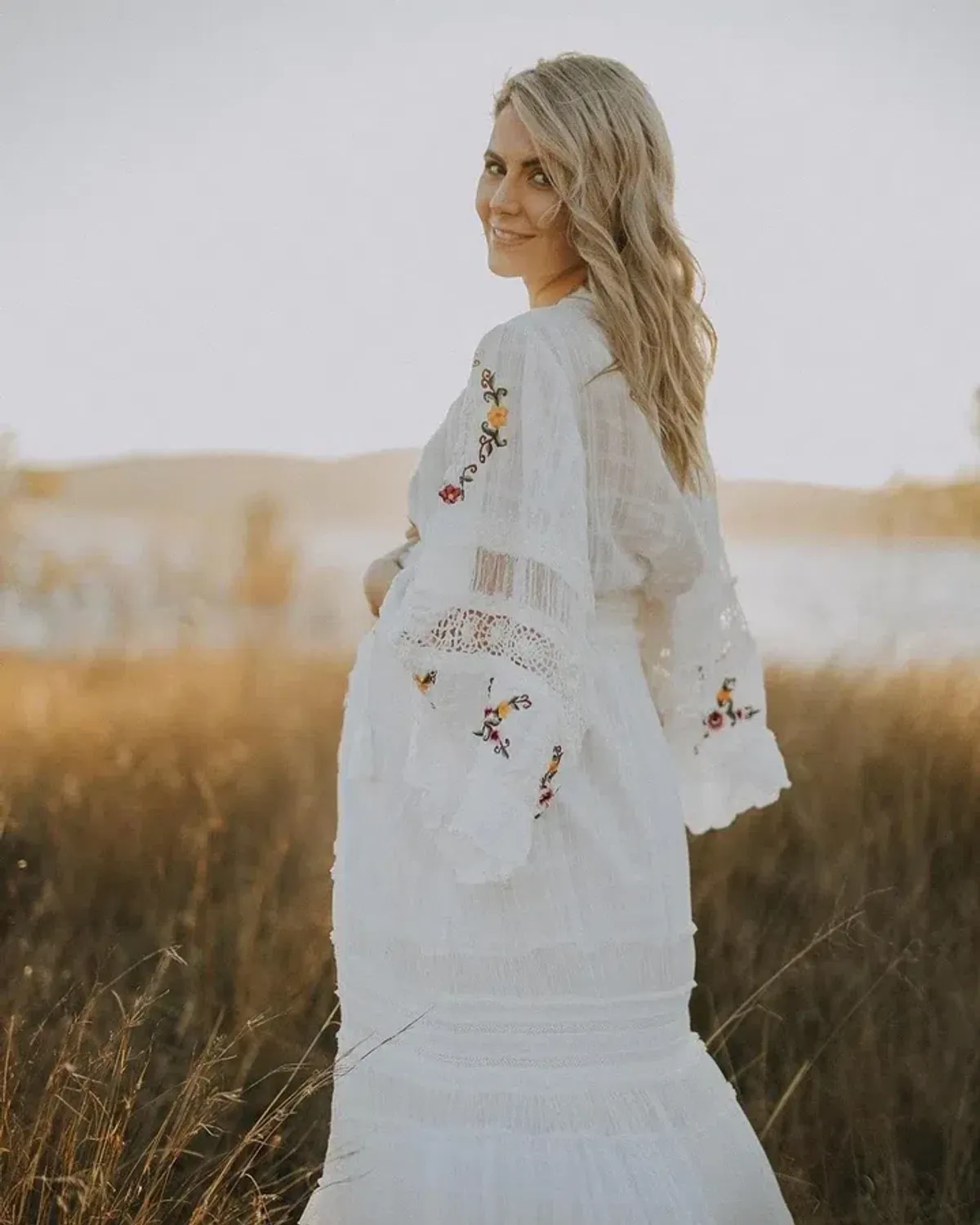 Fillyboo Charm Your Way Embroidered Maxi Dress White Size L - Image 3