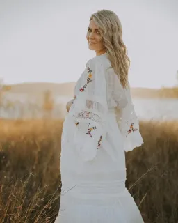 Fillyboo Charm Your Way Embroidered Maxi Dress White Size L for rent on The Volte - image 3
