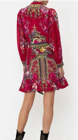 Camilla Drop Sleeve Shirt Mini Dress Boheme Blooms Size XL / AU 16 for rent on The Volte - image 3