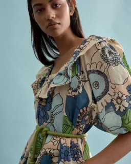 Alemais Farrah Ruffle Mini Dress Print Size 14 for rent on The Volte - image 2
